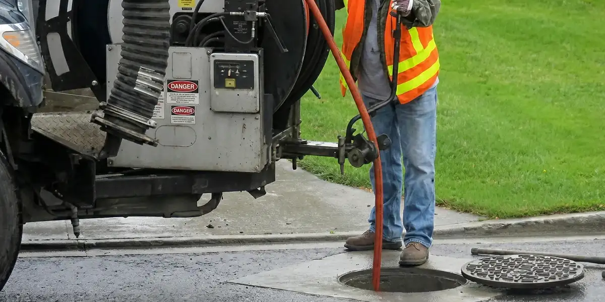 sewage clean up professionals using industrial equipment to remove contaminated wastewater in San Antonio, TX